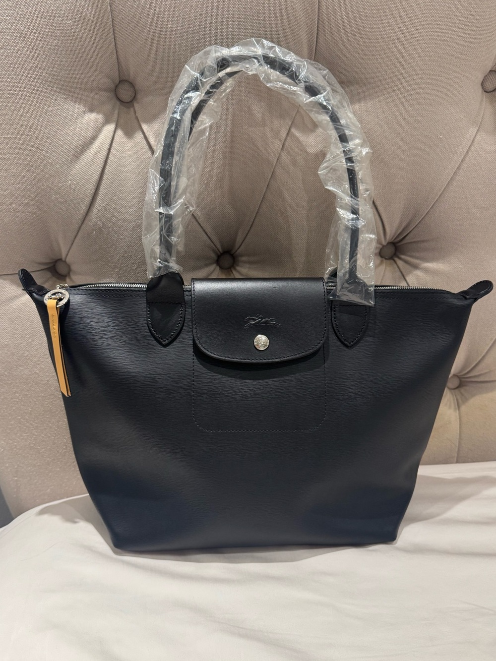 Longchamp Coated Canvas Medium City Tote